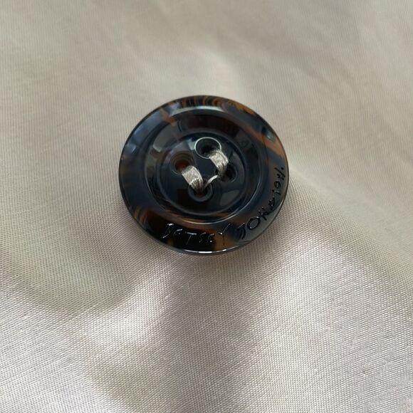 BETSEY JOHNSON women’s beige ruffle collar double breasted trench coat no belt S - Picture 16 of 16